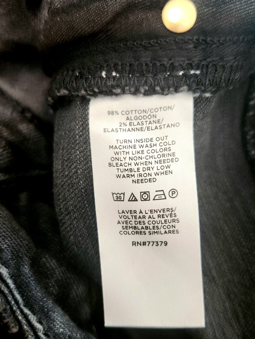 Ann Taylor Weekend Deep Split Front Washed Black Jean Denim Maxi Skirt Women 10 - Picture 7 of 11